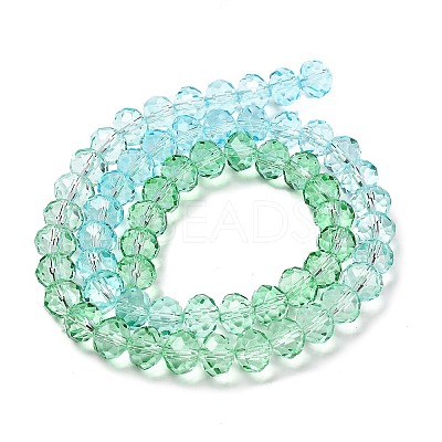 Transparent Painted Glass Beads Strands X1-DGLA-A034-T6mm-A16-1