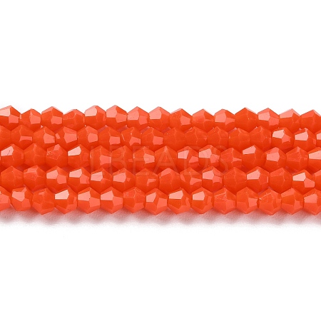 Opaque Solid Color Imitation Jade Glass Beads Strands EGLA-A039-P4mm-D03-1