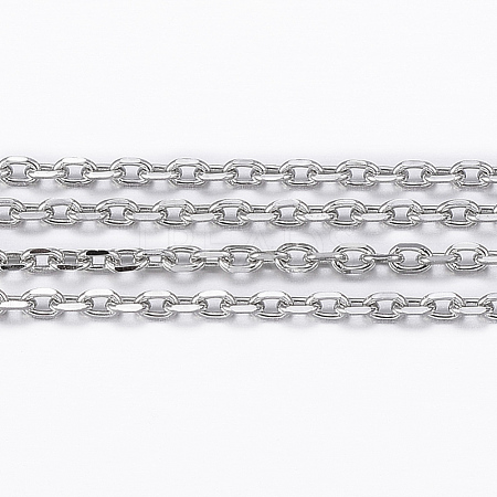 3.28 Feet 304 Stainless Steel Cable Chains X-CHS-H009-02P-1