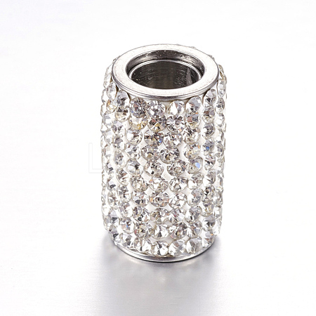 304 Stainless Steel Rhinestone Magnetic Clasps X-RB-K005-01-1