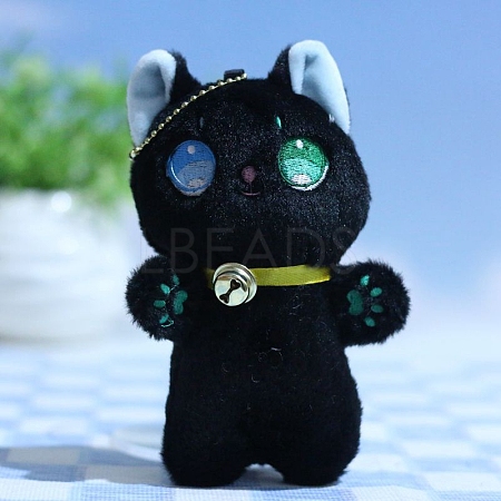 Cute Cloth Plush Bell Kitten Pendant Decorations PW-WG09BC4-04-1