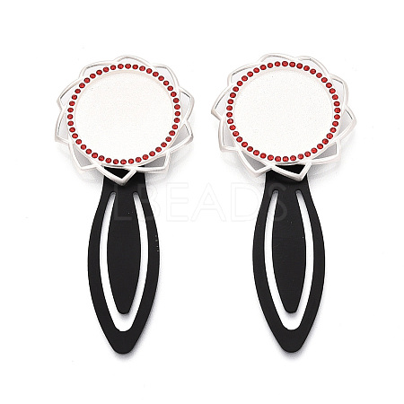 Alloy & Iron Bookmark Cabochon Settings PALLOY-N184-10S-1