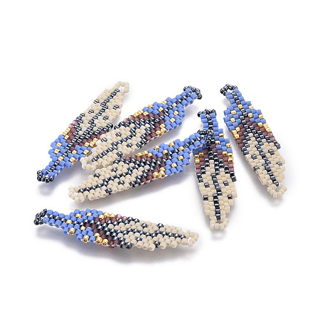MIYUKI & TOHO Handmade Japanese Seed Beads Pendants SEED-A027-C01-1