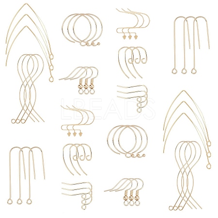 Brass Earring Hooks KK-SC0001-43G-1