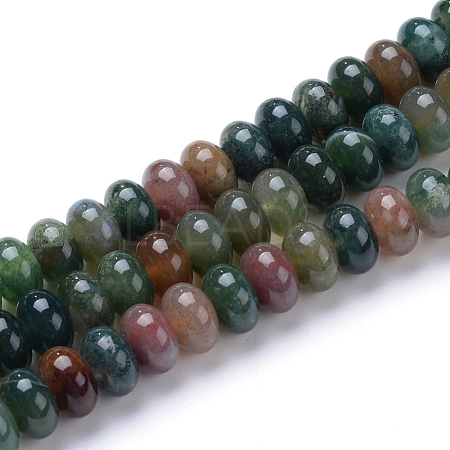 Natural Indian Agate Bead Strands X-G-R408-5x8-16-1