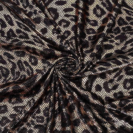 Leopard Print Polyester Fabric DIY-WH0304-479-1