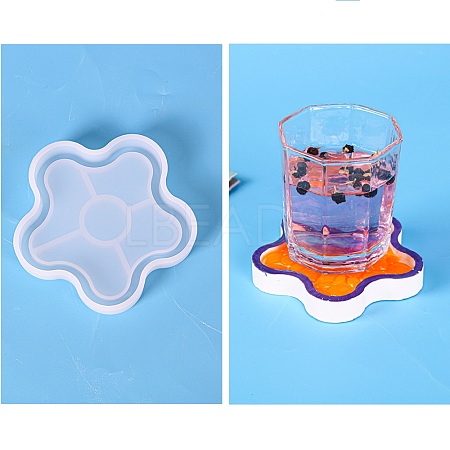 DIY Flower Coaster Silicone Molds DIY-P010-26-1