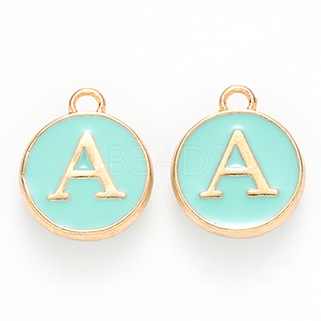 Golden Plated Alloy Enamel Charms ENAM-S118-05A-1