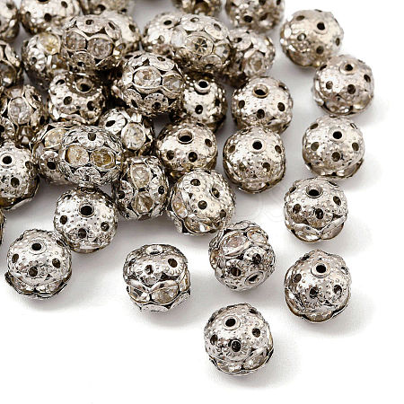 Brass Rhinestone Beads KK-U057-14P-1