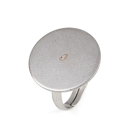 Non-Tarnish 304 Stainless Steel Pad Ring Settings STAS-K278-11F-P-1