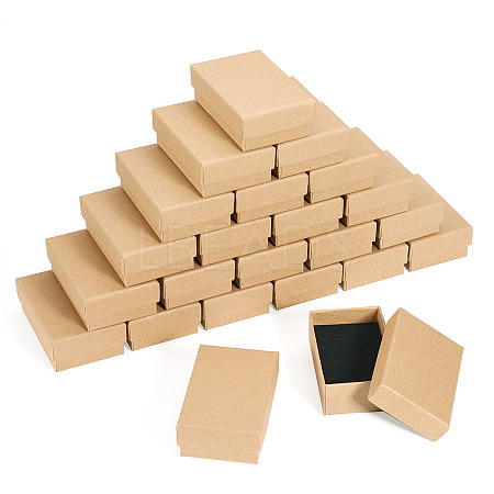 24Pcs Cardboard Jewelry Set Box CBOX-TA0001-07-1
