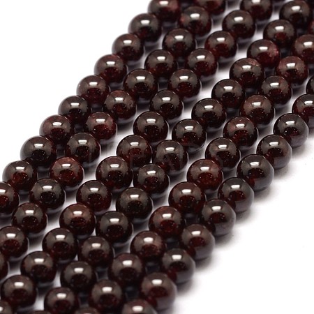 Natural Garnet Bead Strands X-G-P217-33-6mm-1