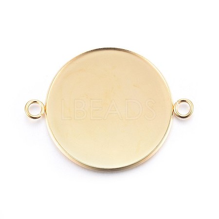 201 Stainless Steel Cabochon Connector Settings STAS-F191-15G-J-1