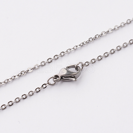 304 Stainless Steel Cable Chain Necklaces STAS-O056-12-1