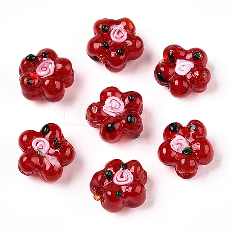 Handmade Lampwork Beads Strands LAMP-D015-08L-1
