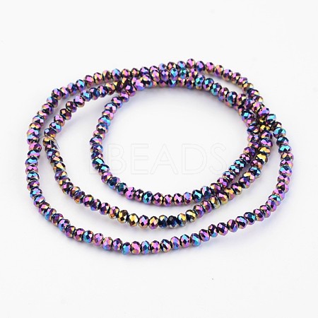 Electroplate Glass Bead Strands X-EGLA-G014-2mm-FP10-1