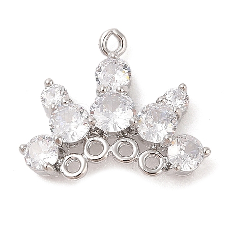 Brass Pave Clear Glass Chandelier Component Links KK-S388-19P-1