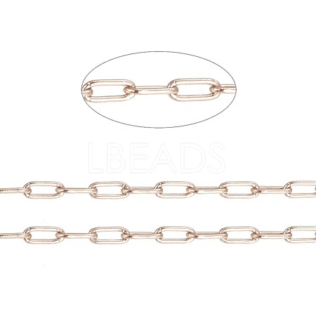 Ion Plating(IP) 304 Stainless Steel Paperclip Chains CHS-F010-01A-RG-1
