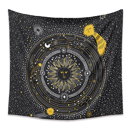 Polyester Bohemian Mmon Sun Wall Hanging Tapestry PW23040400354-1