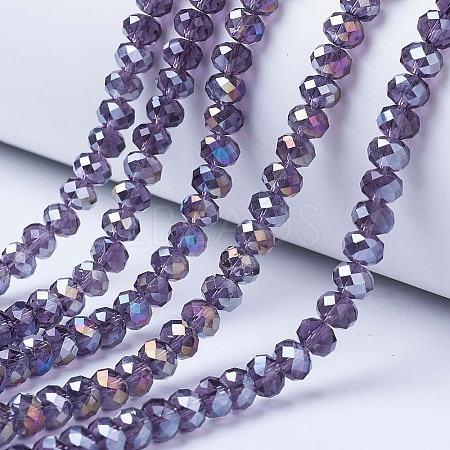 Electroplate Glass Beads Strands EGLA-A044-T8mm-B15-1