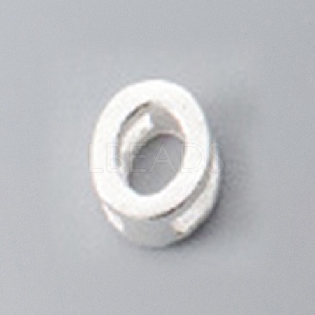 925 Sterling Silver Hollow Initial Beads STER-TAC0010-01S-O-1