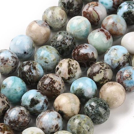 Natural Larimar Beads Strands G-P524-A02-04-1