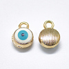 Light Gold Plated Alloy Charms X-ENAM-S117-27C-2