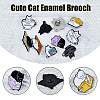 DICOSMETIC 16Pcs 8 Style Cat Enamel Pins JEWB-DC0001-03-4
