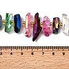 Electroplated Natural Quartz Crystal Beads Strands X-G-F800-F09-4