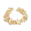 Natural Quartz Crystal Points Beads Strands G-K181-B27-2