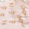 10Pcs Half Round Brass Ear Cuff Findings KK-BBC0022-47-7