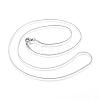 Classic Plain 304 Stainless Steel Mens Womens Snake Chain Necklaces NJEW-A288D-1.2B-P-2