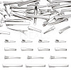40Pcs 4 Styles Iron Alligator Hair Clips Findings PHAR-TADJ0001-10-2