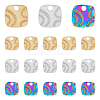 18Pcs 3 Colors 304 Stainless Steel Pendant Rhinestone Settings STAS-DC0014-13-1