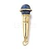 Brass Enamel Pendants X1-KK-Z125-14G-05-1