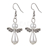 Platinum Alloy & Plastic Dangle Earrings EJEW-JE05599-01-1