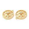 Brass Micro Pave Cubic Zirconia Charms KK-F855-12G-2