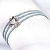 Polyester Multi-Strand Bracelets FB-CBA983F-02P-02-3