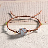 Natural Celestite Braided Bead Bracelet PW-WG21595-12-1