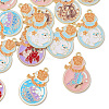 20Pcs 5 Styles Alloy Enamel Pendants ENAM-CJ0005-43-9