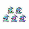 Rainbow Color Alloy Pendants PALLOY-N163-108-NR-1