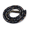 AB Color Plated Opaque Glass Beads Strands GLAA-T026-3x6mm-P01-2