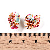 Spray Painted Resin Beads Strands RESI-N041-01A-4