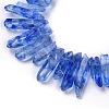 Natural Crackle Quartz Crystal Dyed Beads Strands G-I345-05F-3
