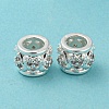 Brass Micro Pave Cubic Zirconia European Beads KK-H452-08S-1