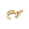 Brass Micro Pave Cubic Zirconia Charms KK-I382-03G-C-2