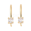 Rack Plating Brass Cubic Zirconia Earring Hooks KK-S374-05G-07-1