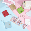 6Pcs 6 Colors PU Leather Photocard Sleeve Keychain KEYC-GA0001-53-4