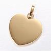 304 Stainless Steel Stamping Blank Tag Pendants STAS-P055-04G-1