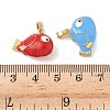 Brass Enamel Pendants KK-B143-01G-01-3